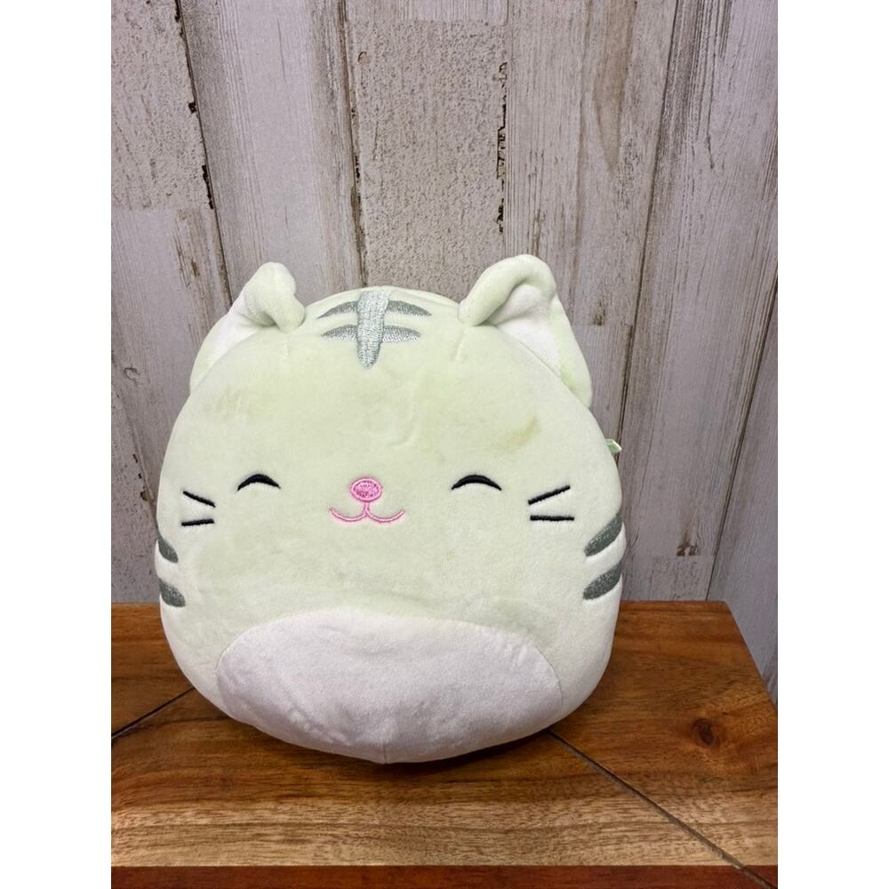 Squishmallows‎ 8" Mint Green Tabby Cat Plush Chase Fantasy Squad